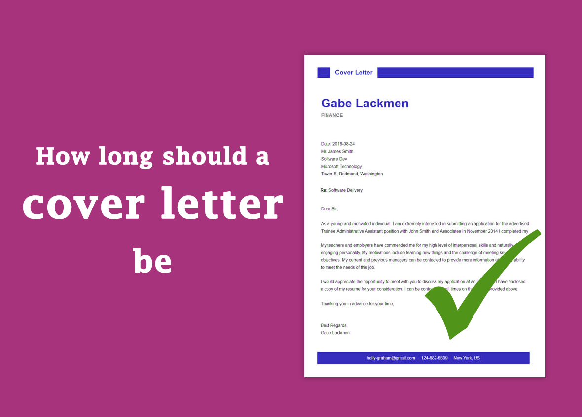 should a cover letter be long