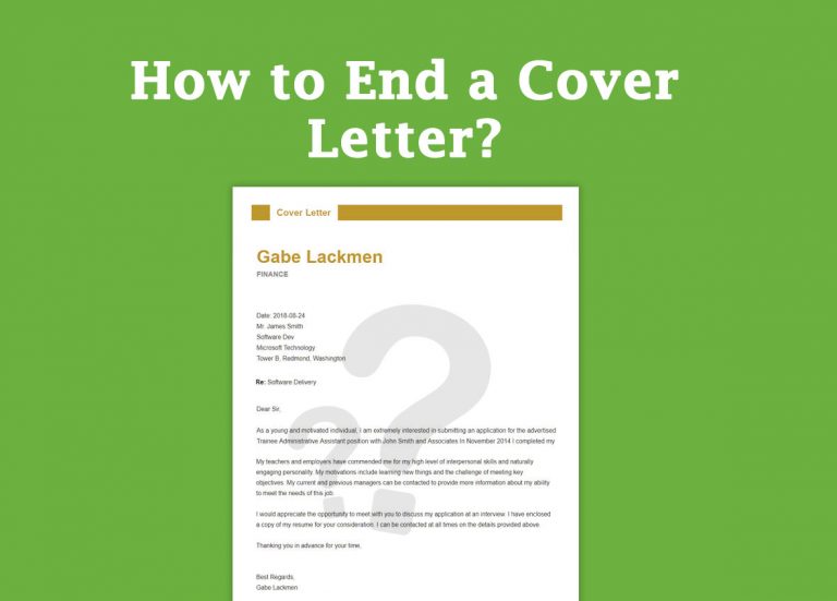 what to end a cover letter with