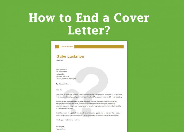 Best Ways To End Cover Letter