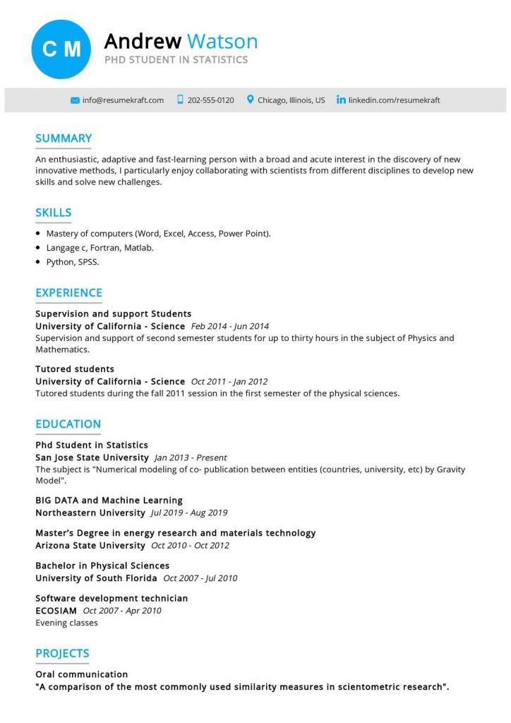 Phd-Student-in-Statistics-Resume-CV