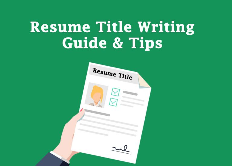 how to write a resume title