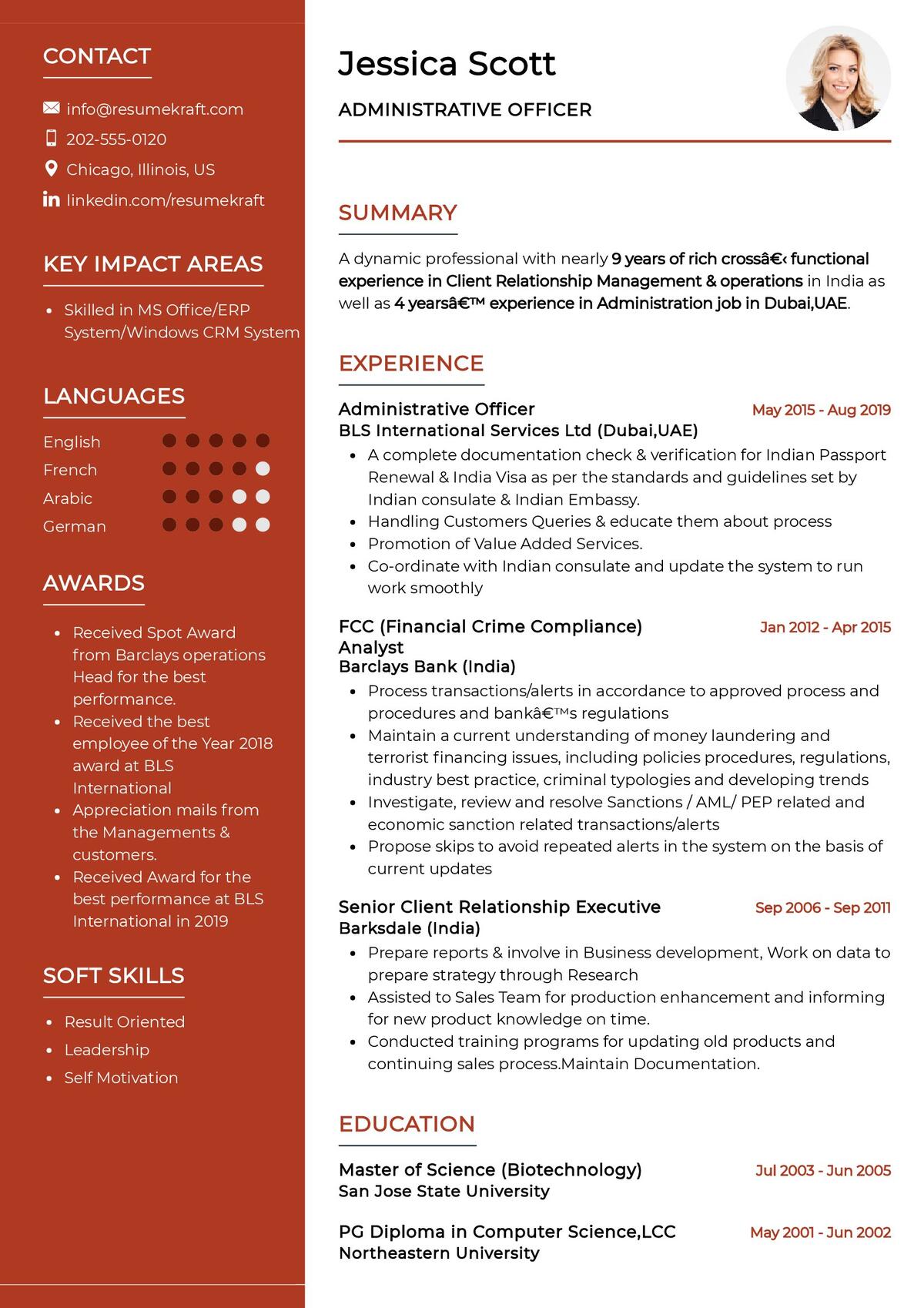 Administrative Officer CV Sample in 2024 ResumeKraft