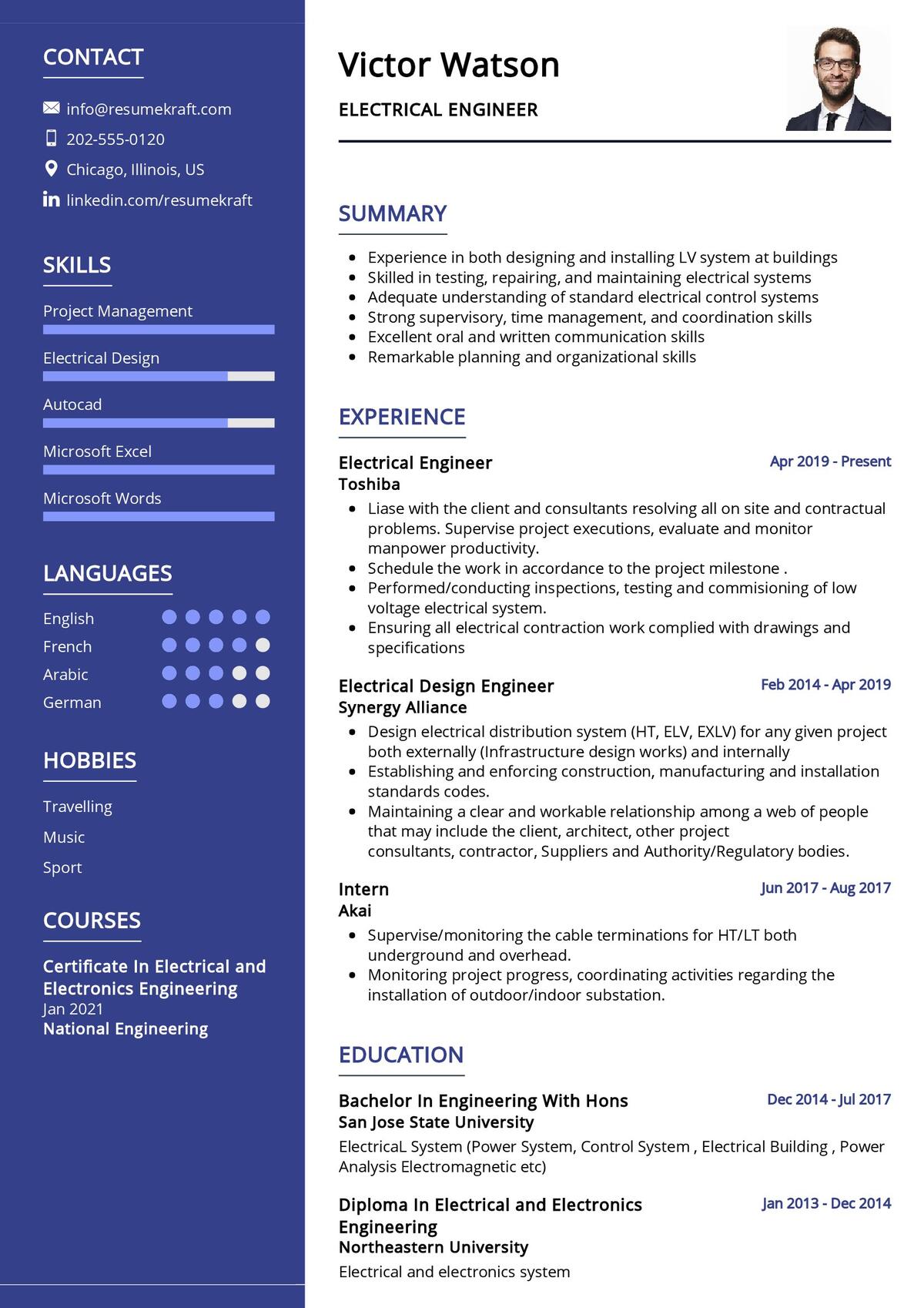 Electrical Engineer Cv Template Free Download - Printable Templates