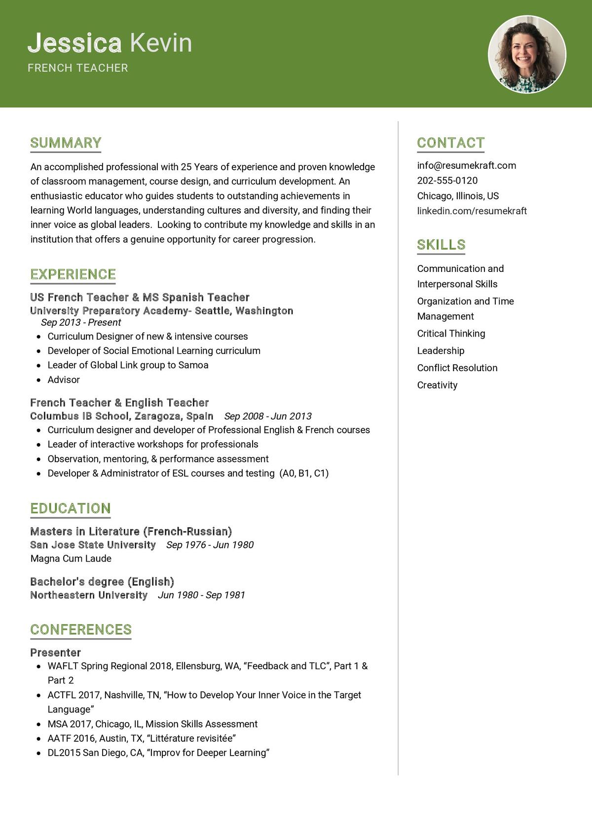 Ecd Teacher Cv Sample Pdf