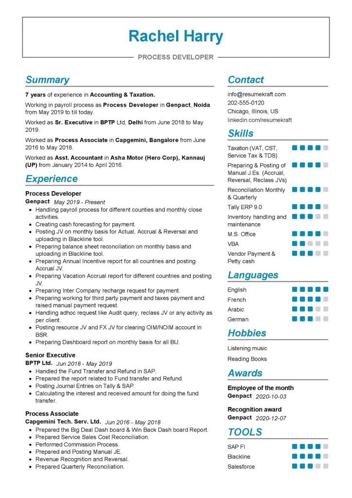 CV Samples - Page 15 of 15 2023 - ResumeKraft