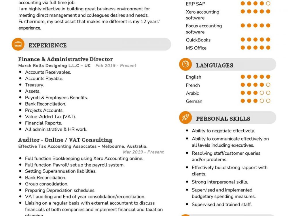 Senior Accountant CV Template