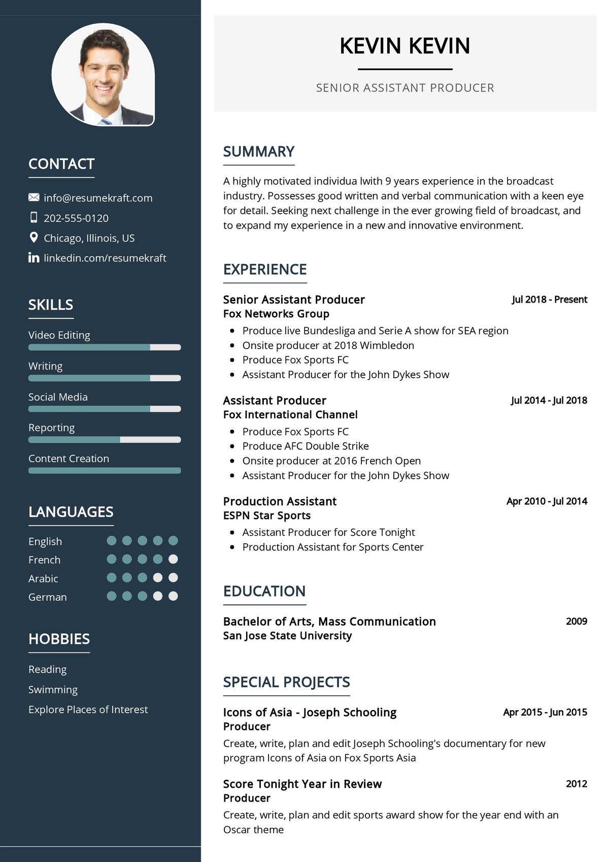 Film Producer Cv Template