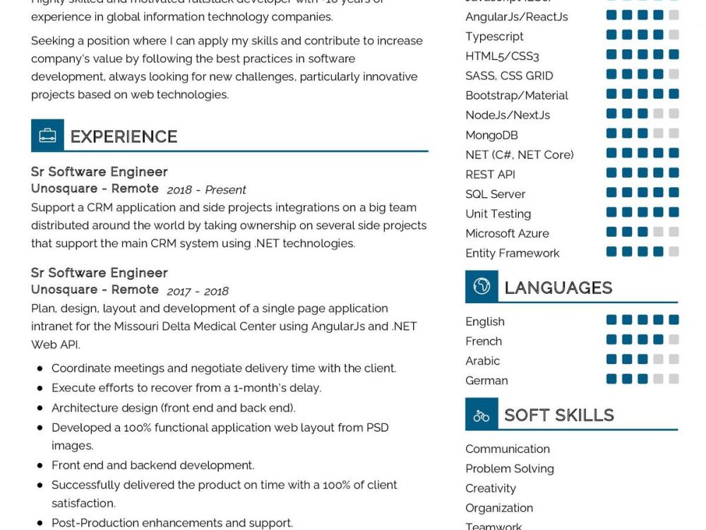 Senior Software Engineer Cv Sample In 2024 - Resumekraft