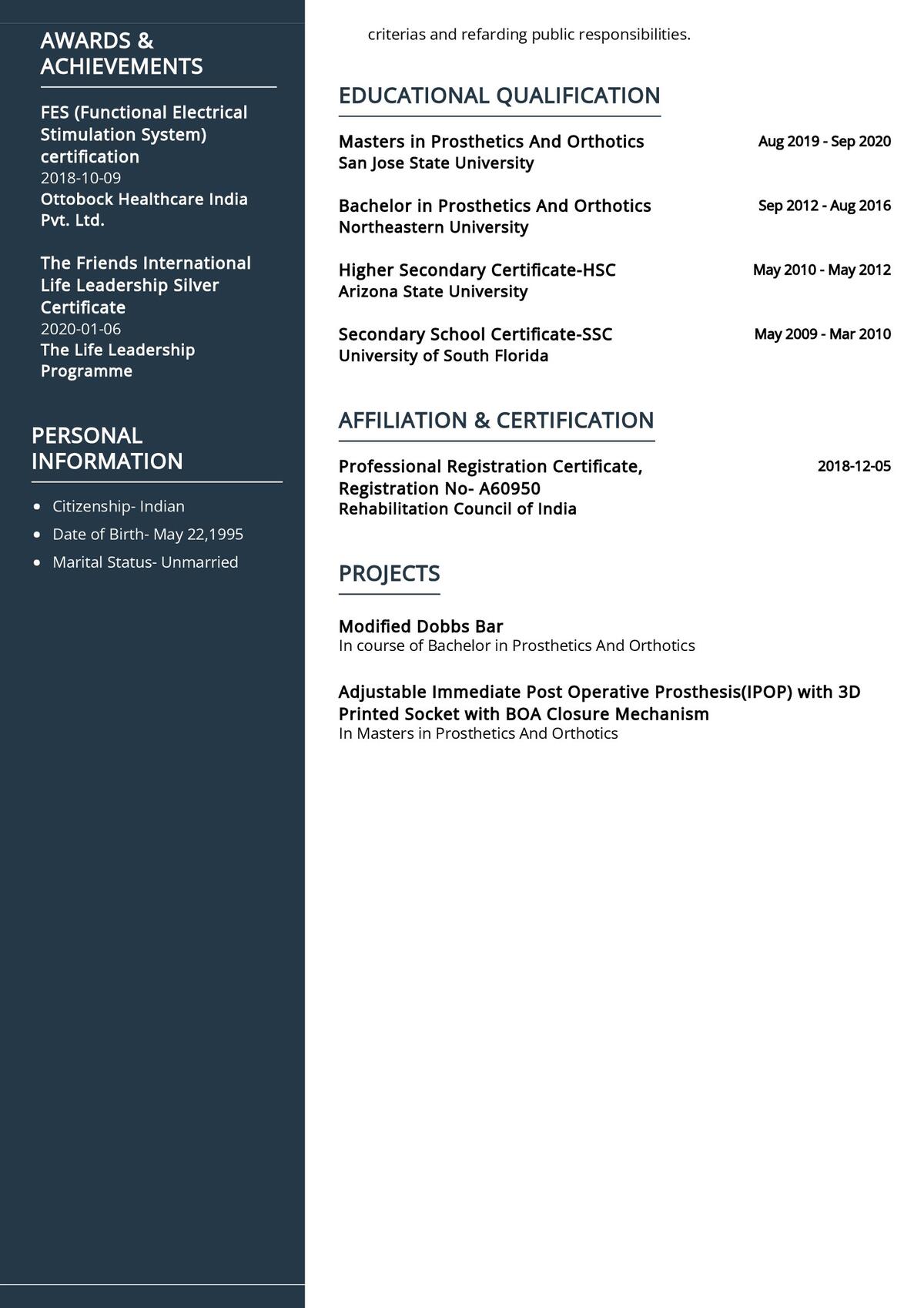 certified-prosthetist-orthotist-cv-sample-in-2024-resumekraft