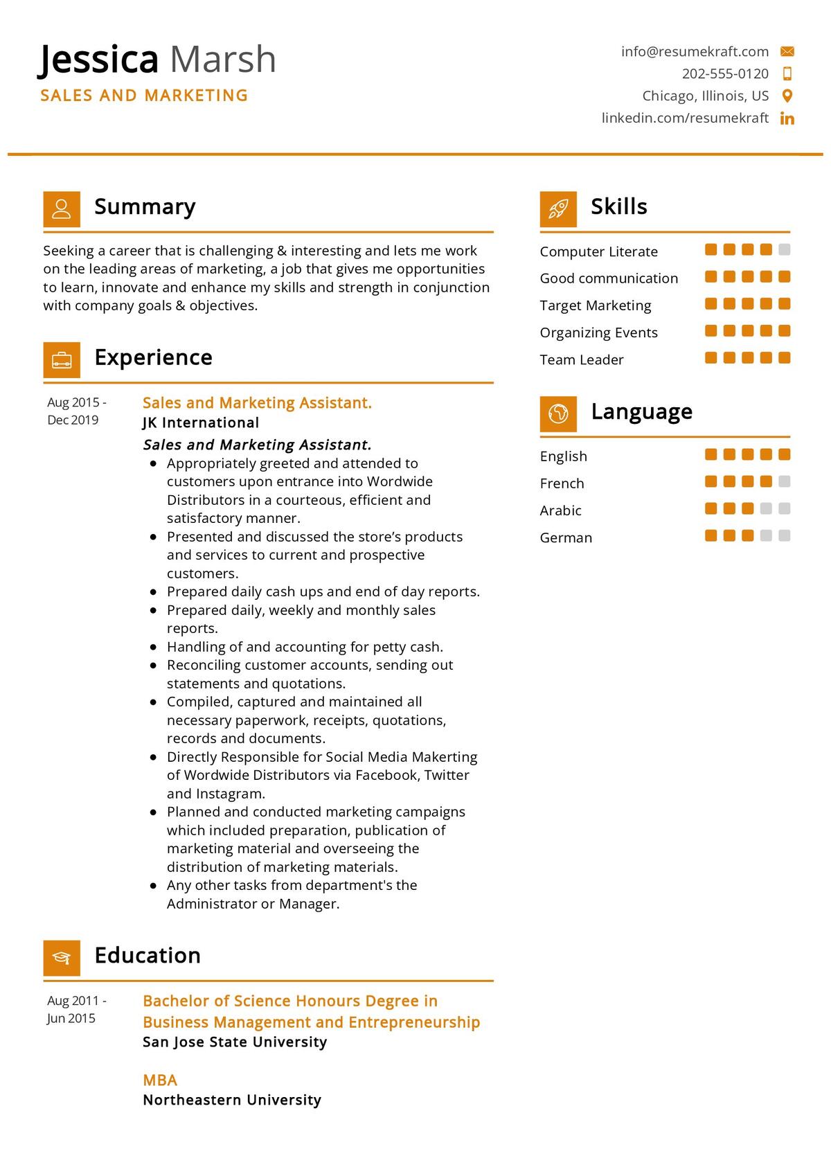 1200 Professional Resume Samples For 2022 ResumeKraft