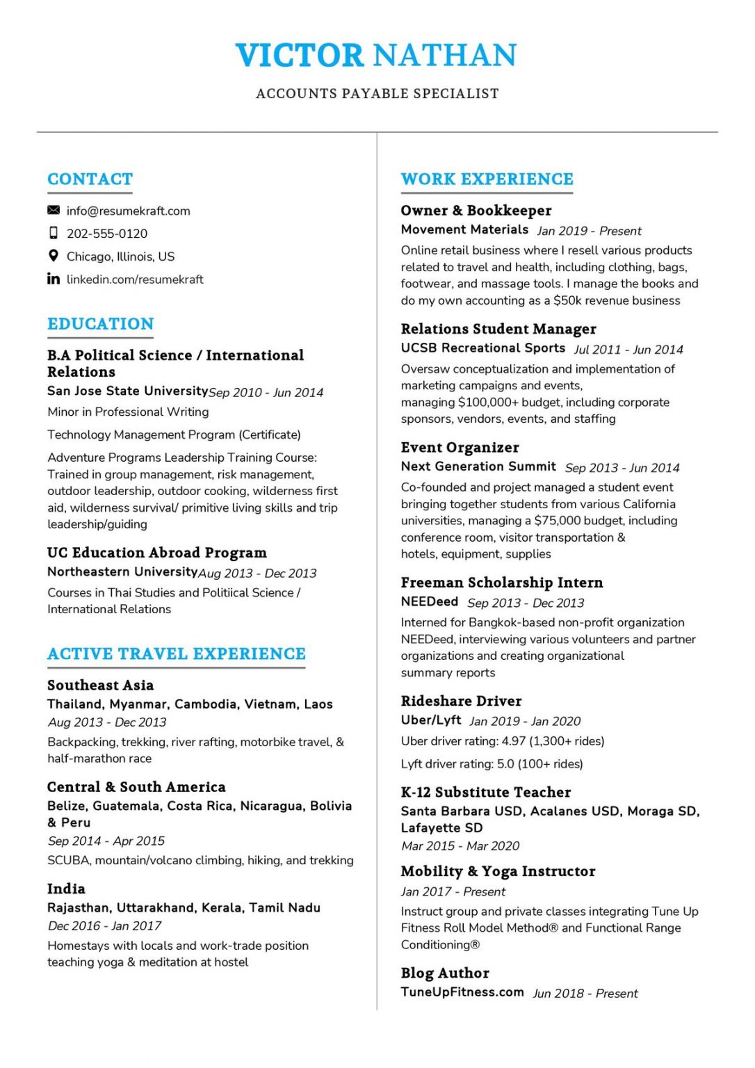 2200 Professional Resume Samples - Accounts Payable Specialist Resume 1086x1536 