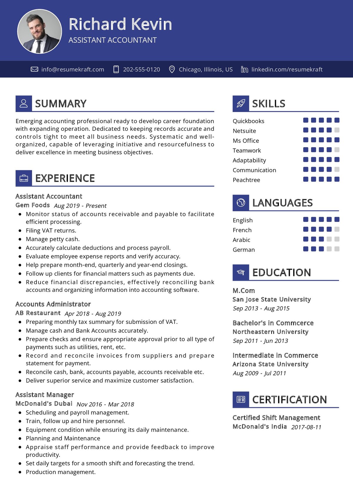 Cv For Accountant In Word Format Printable Templates