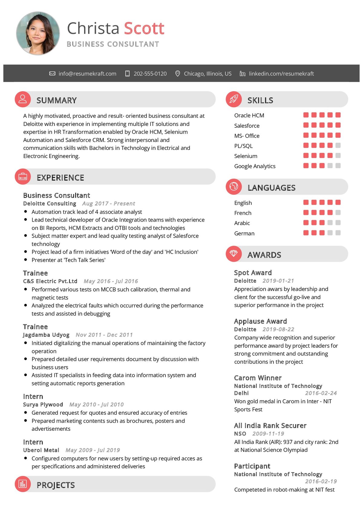 1200 Professional Resume Samples For 2022 ResumeKraft