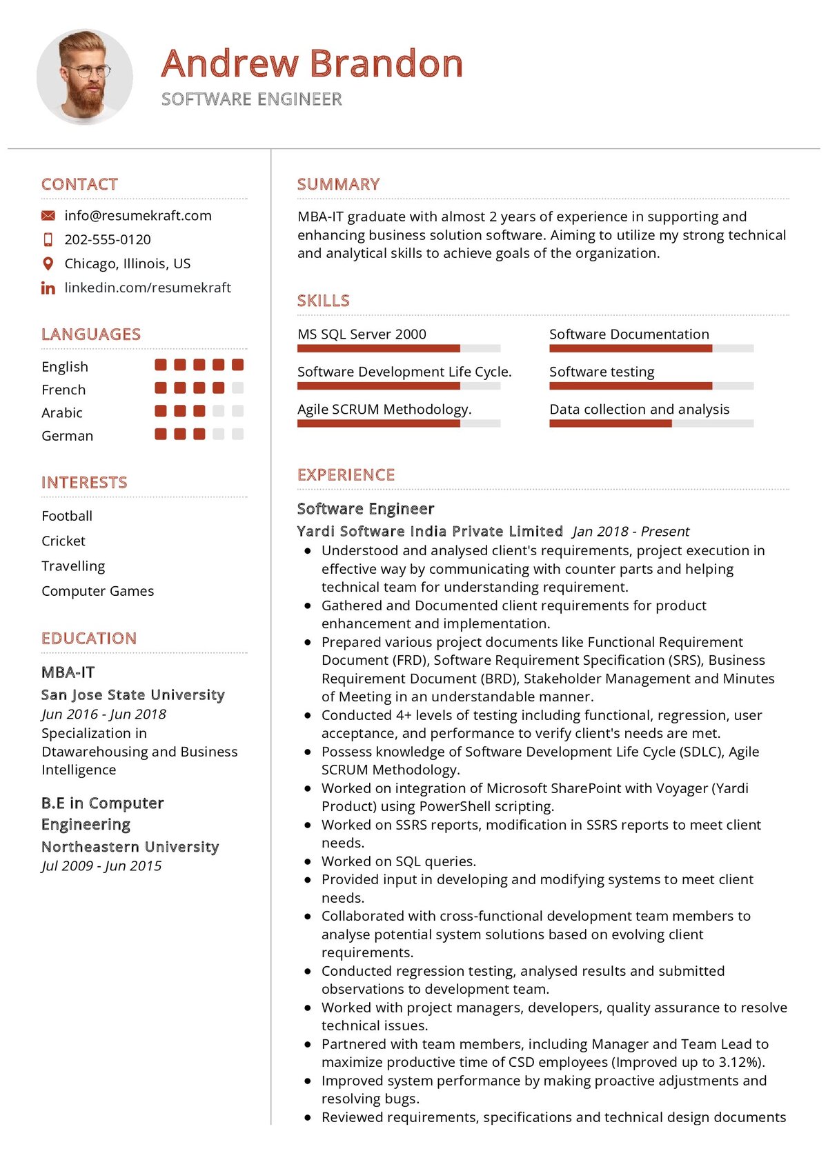 software engineer resume template microsoft word