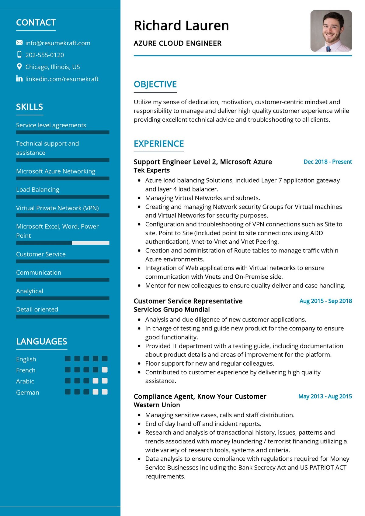 Azure Cloud Engineer Resume Sample