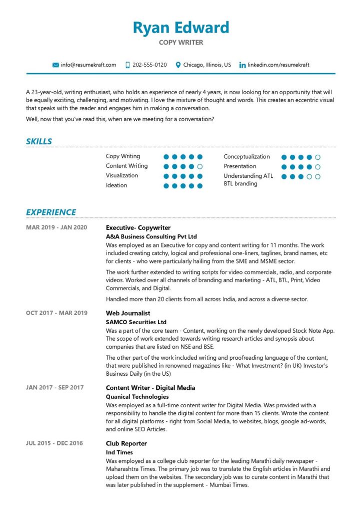 900+ Professional Resume Samples for 2022 | ResumeKraft