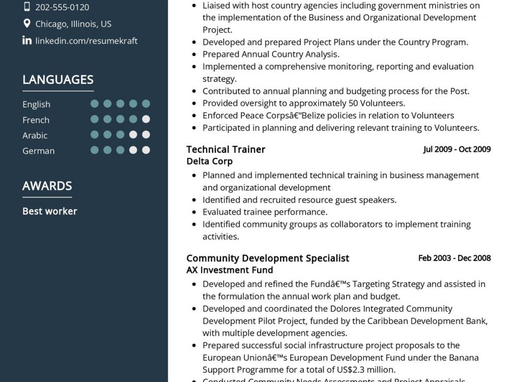 Development Consultant Resume Sample in 2024 - ResumeKraft