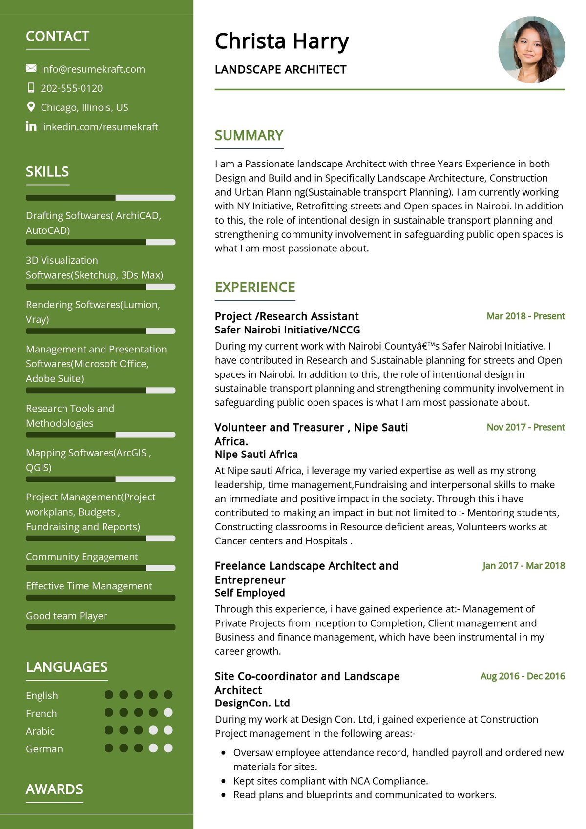 Landscape Architect Resume Example For 2023 Resume Worded Vrogue