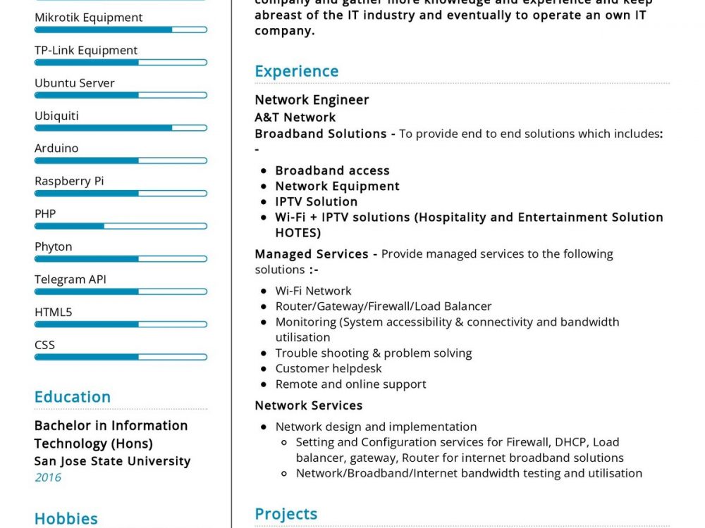 Network Engineer Resume Sample In 2024 - Resumekraft