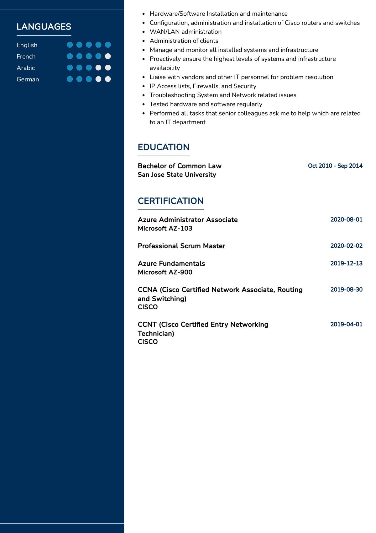 ccna logo for resume