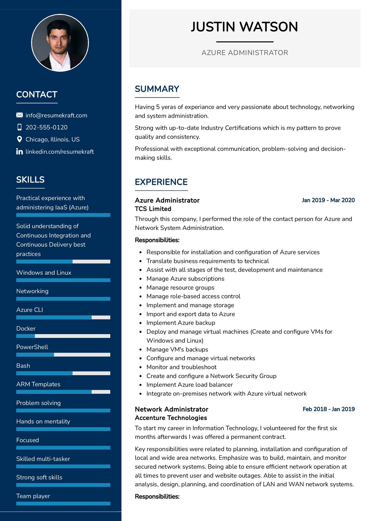 Azure Administrator Resume Example in 2024 ResumeKraft