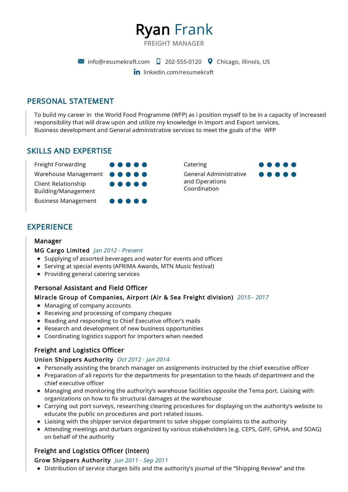 Air Cargo Executive Job Responsibilities