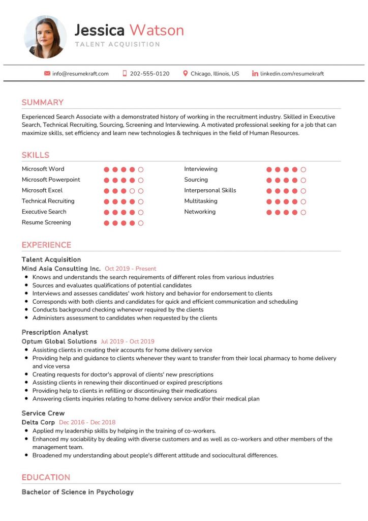 1200+ Professional Resume Samples for 2022 | ResumeKraft