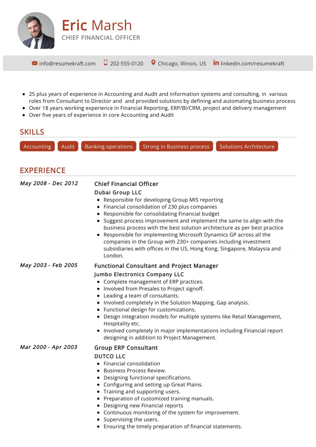 Accounting Finance Resume Samples 2022 ResumeKraft   Chief Financial Officer Resume 1 1086x1536 