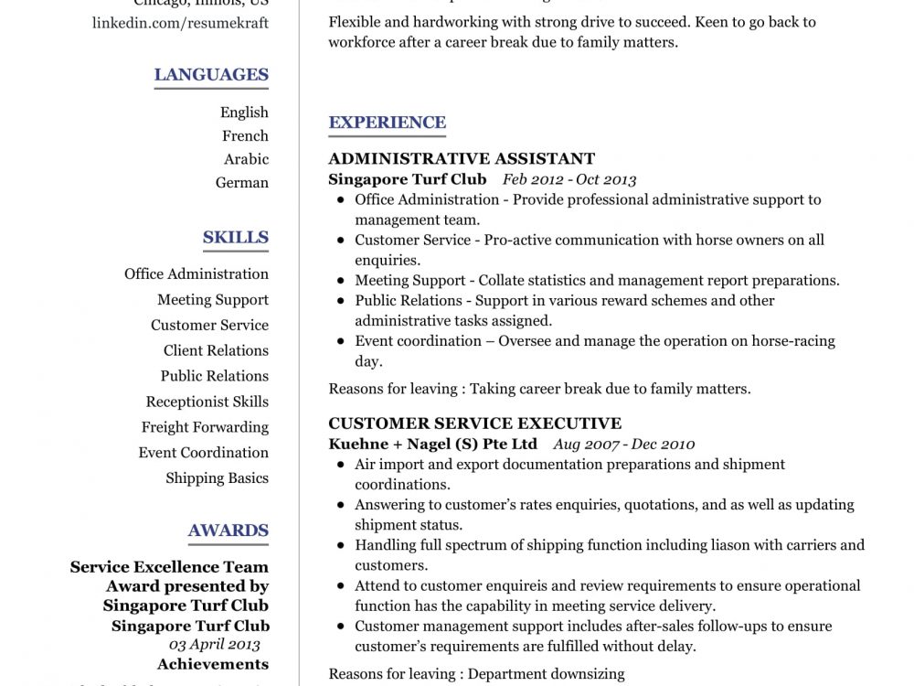 Administrative Assistant Resume Example
