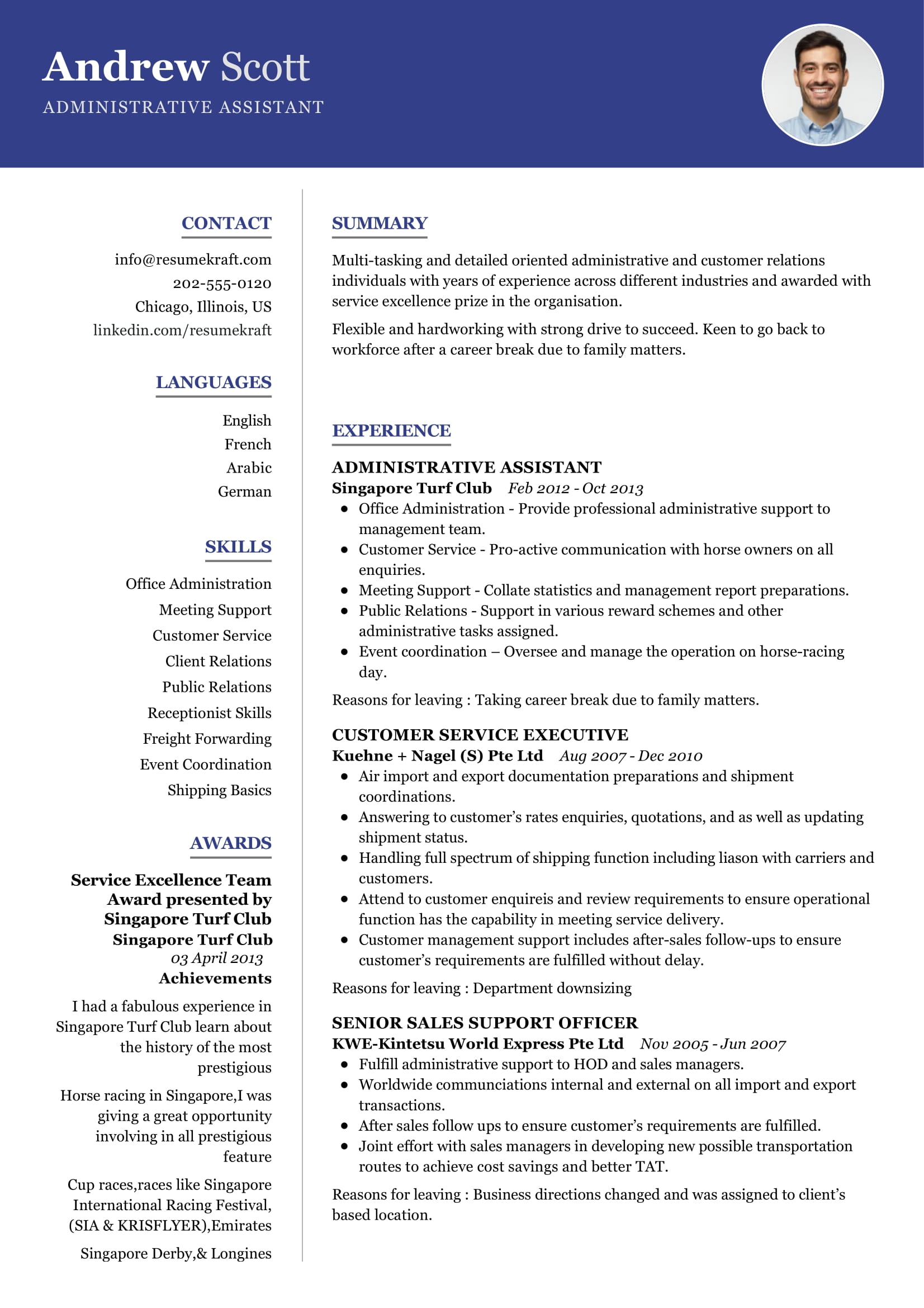 Administrative Assistant Cv Template Page 1 Preview C vrogue.co