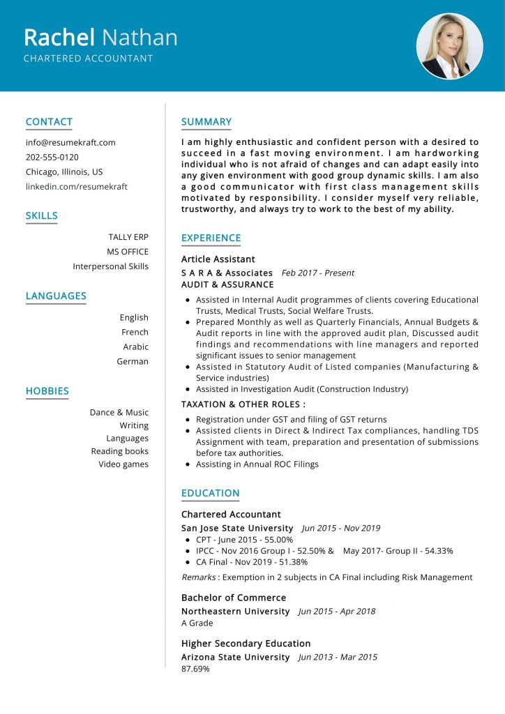 1050+ Professional Resume Samples for 2022 | ResumeKraft