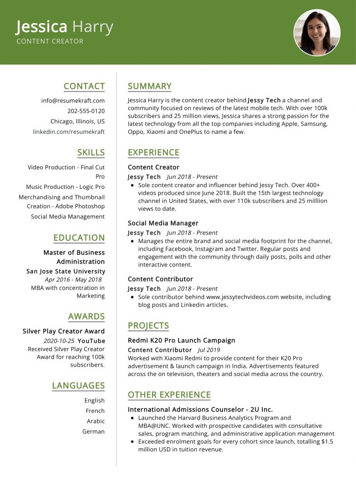 1050+ Professional Resume Samples for 2022 | ResumeKraft