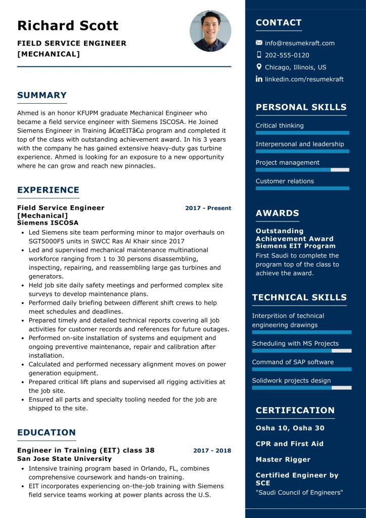 Engineering Resume Examples 2022 - ResumeKraft