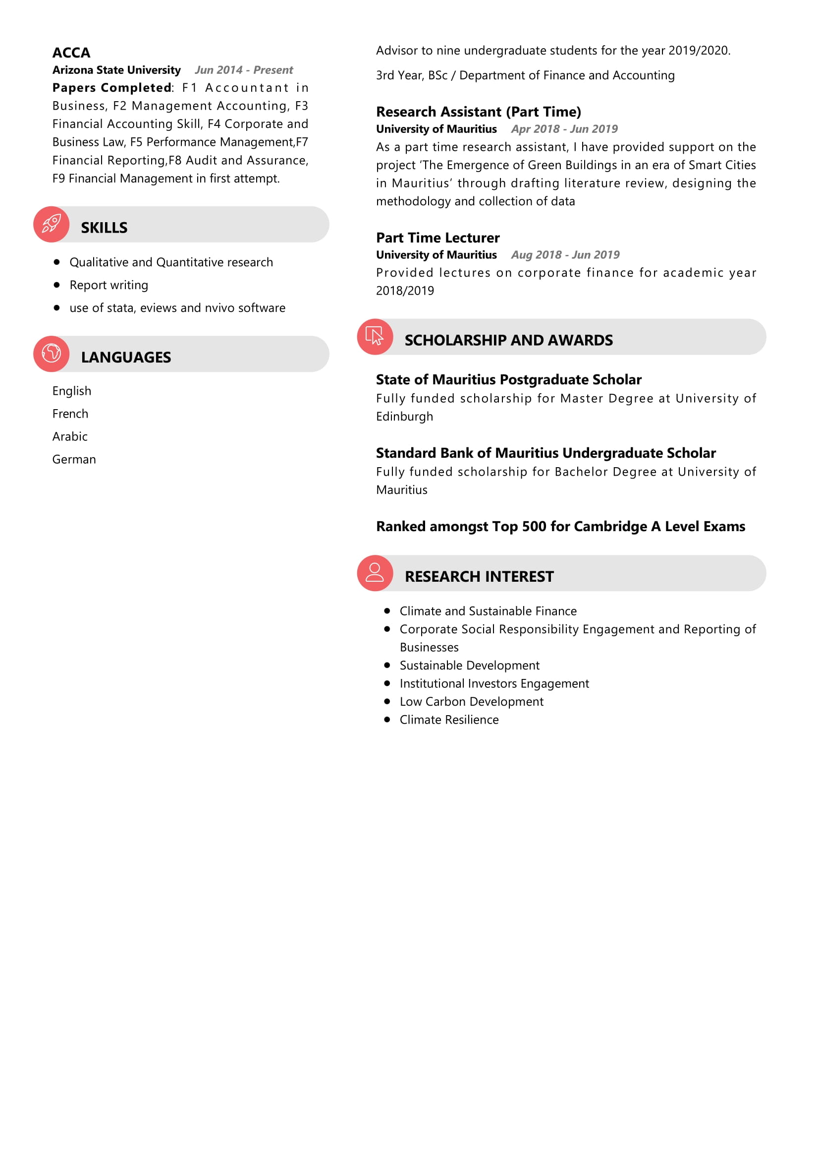 resume format pdf for lecturer