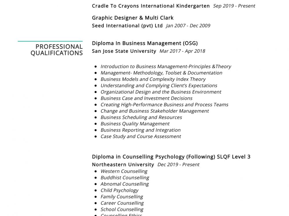 Proprietor Resume Sample