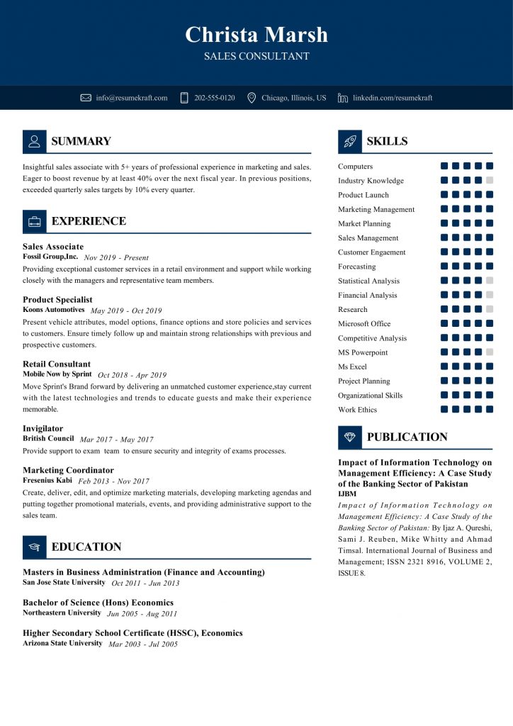 1050+ Professional Resume Samples for 2022 | ResumeKraft