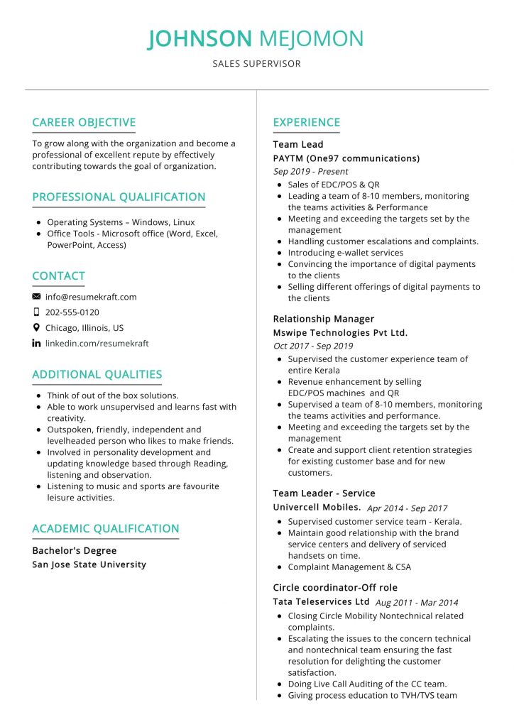 1200 Professional Resume Samples For 2022 ResumeKraft