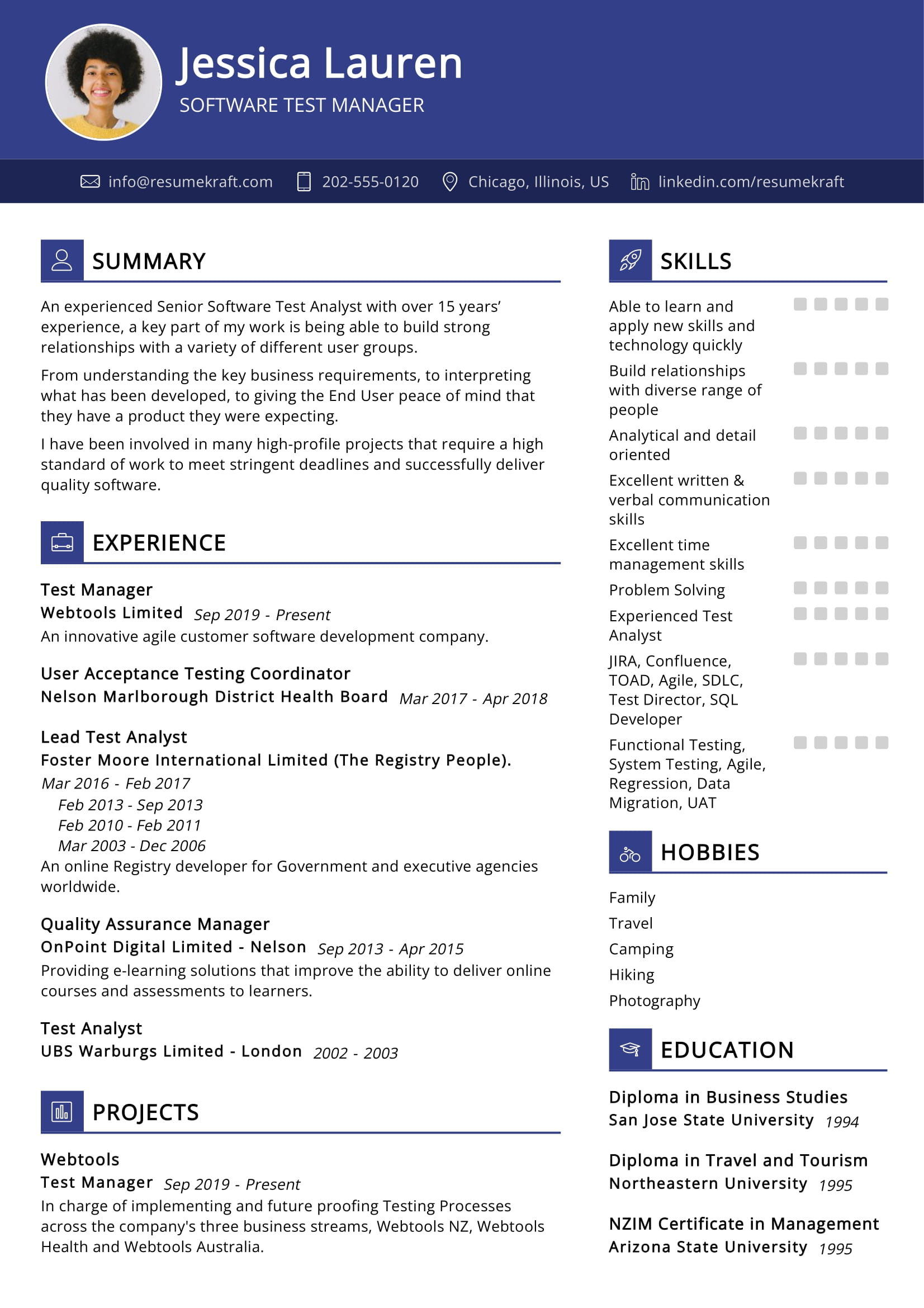 Software Test Manager Resume Example In 2024 ResumeKraft
