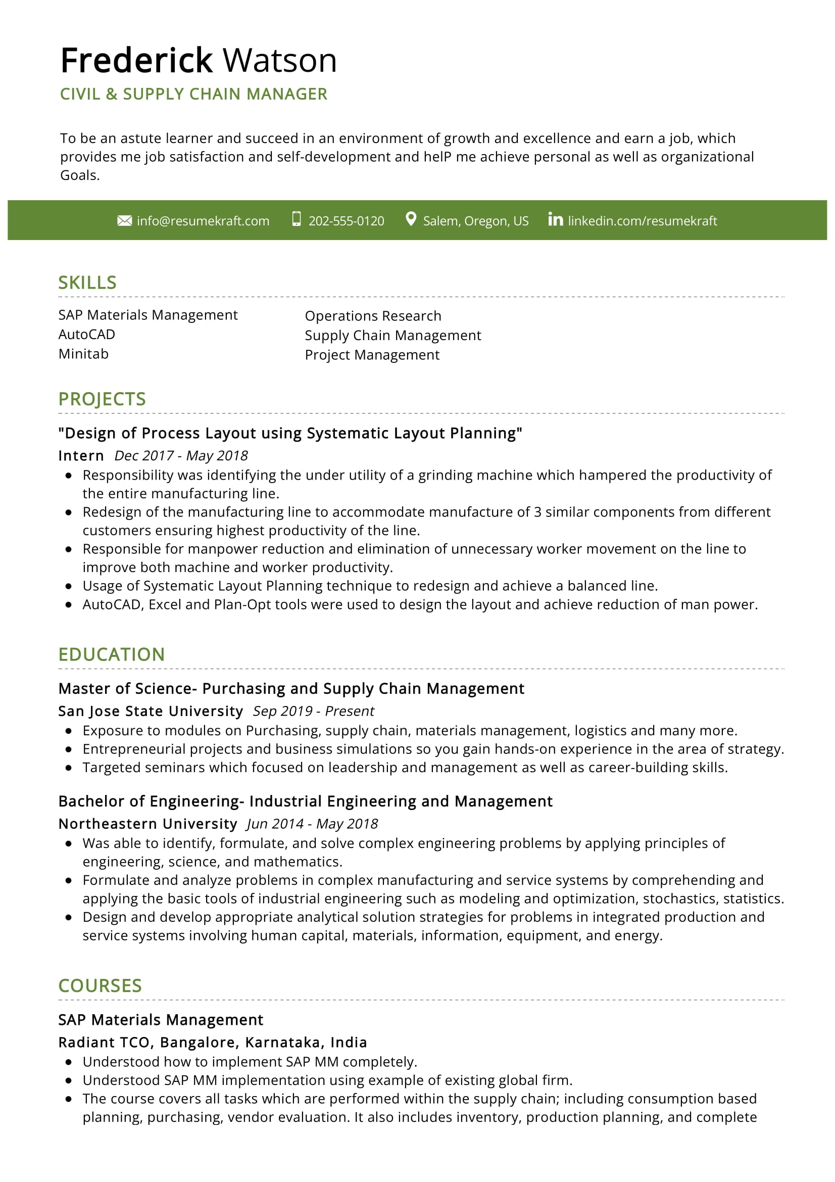 Supply Chain Manager Resume Example Template Nanica R vrogue.co