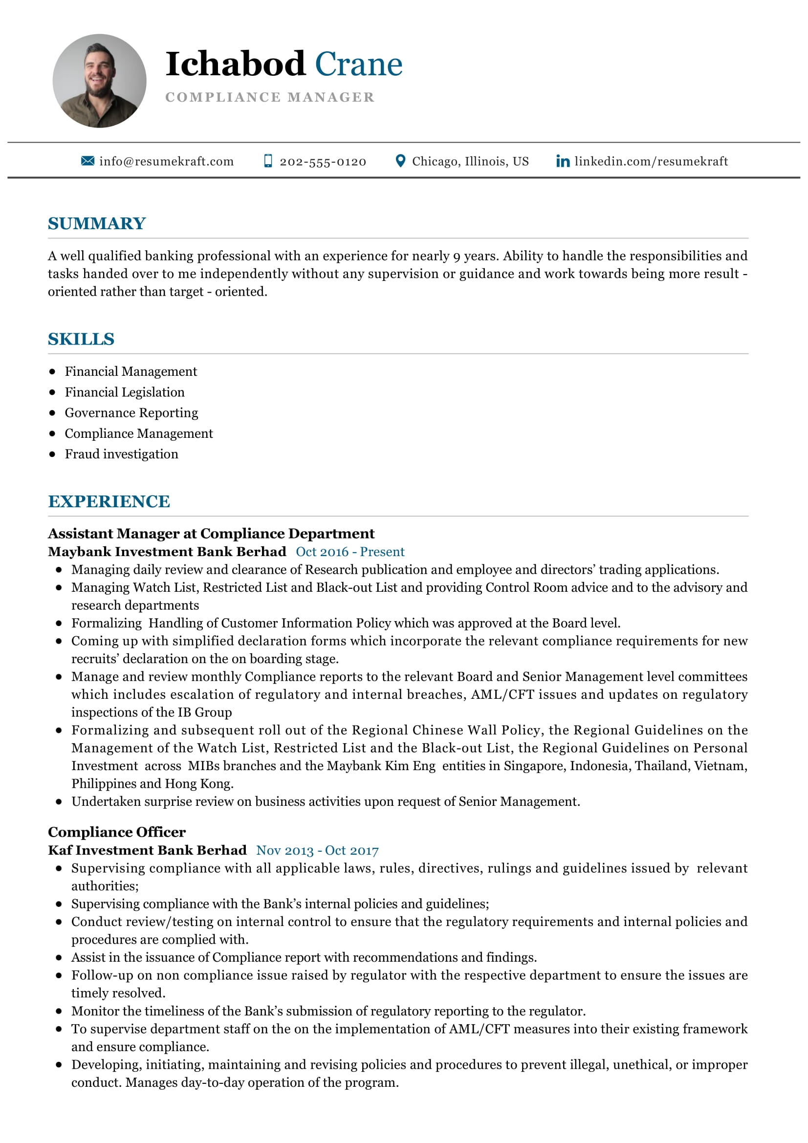 hr compliance resume format india