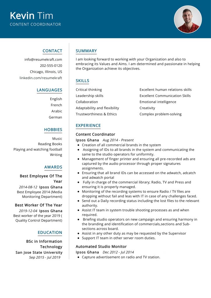 1050+ Professional Resume Samples for 2022 | ResumeKraft