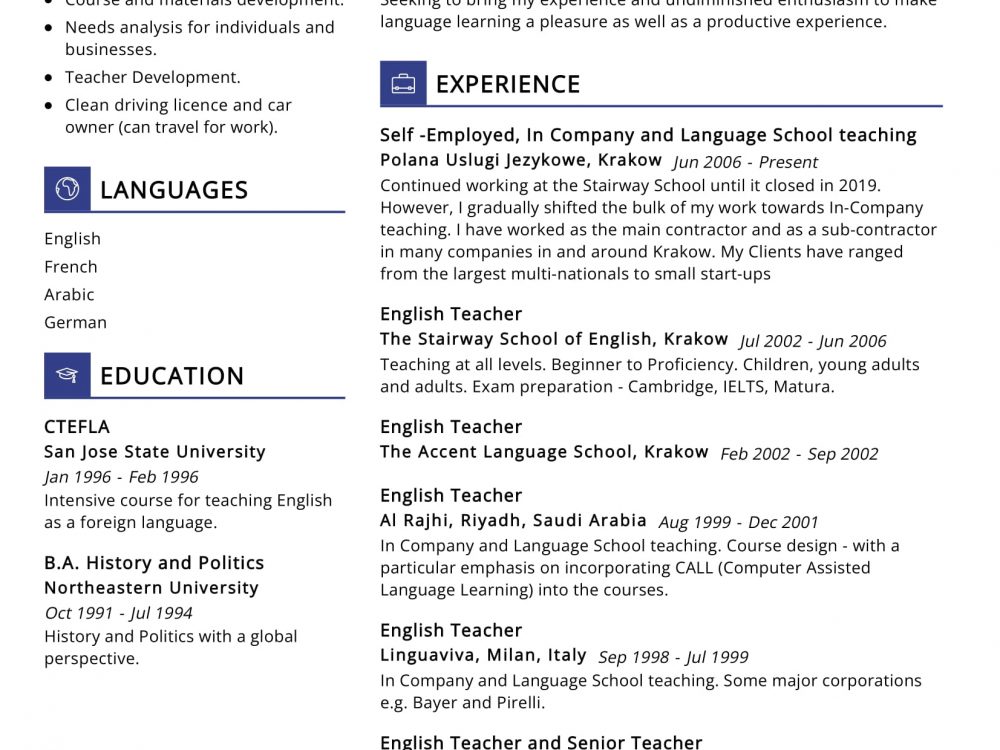 English Teacher Resume Sample 2023 Writing Tips ResumeKraft