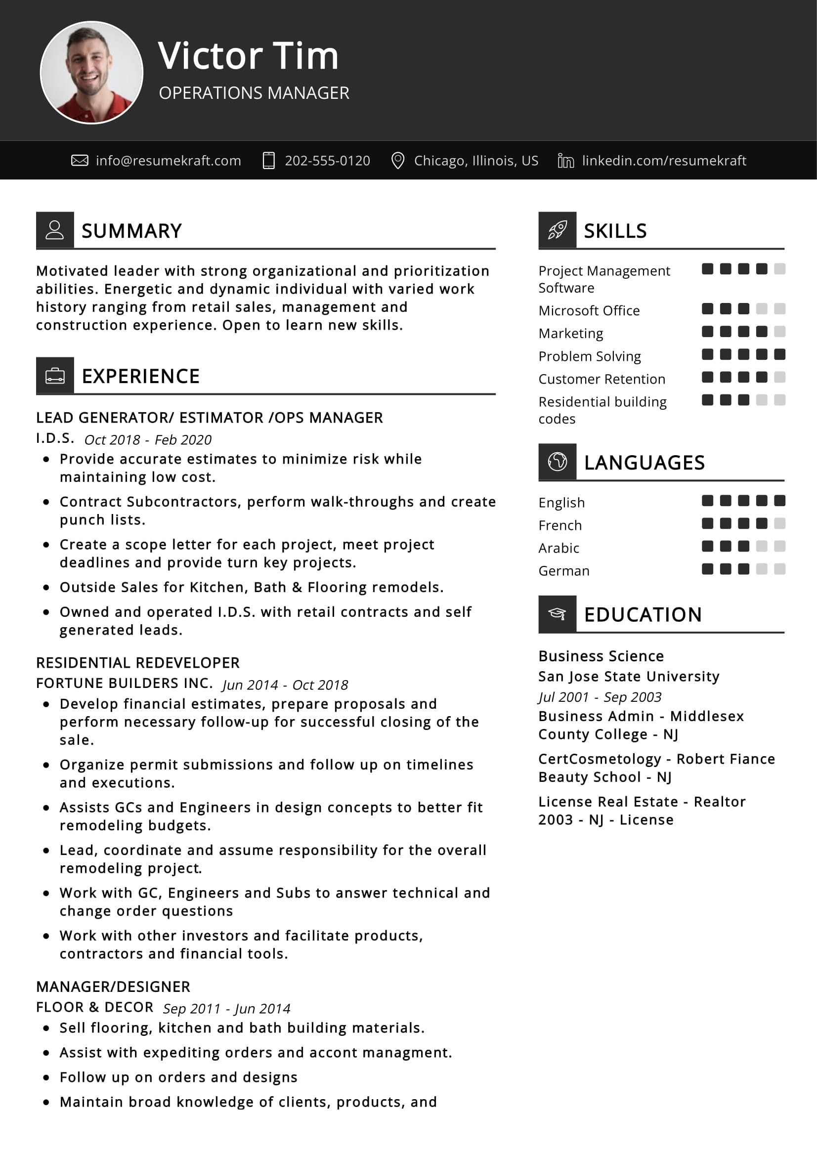 Operations Manager Resume Sample in 2024 ResumeKraft