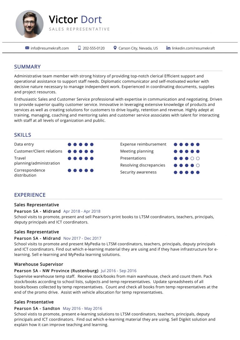 Sales and Marketing Resume Samples - Sales Representative Resume Sample 1 768x1087 