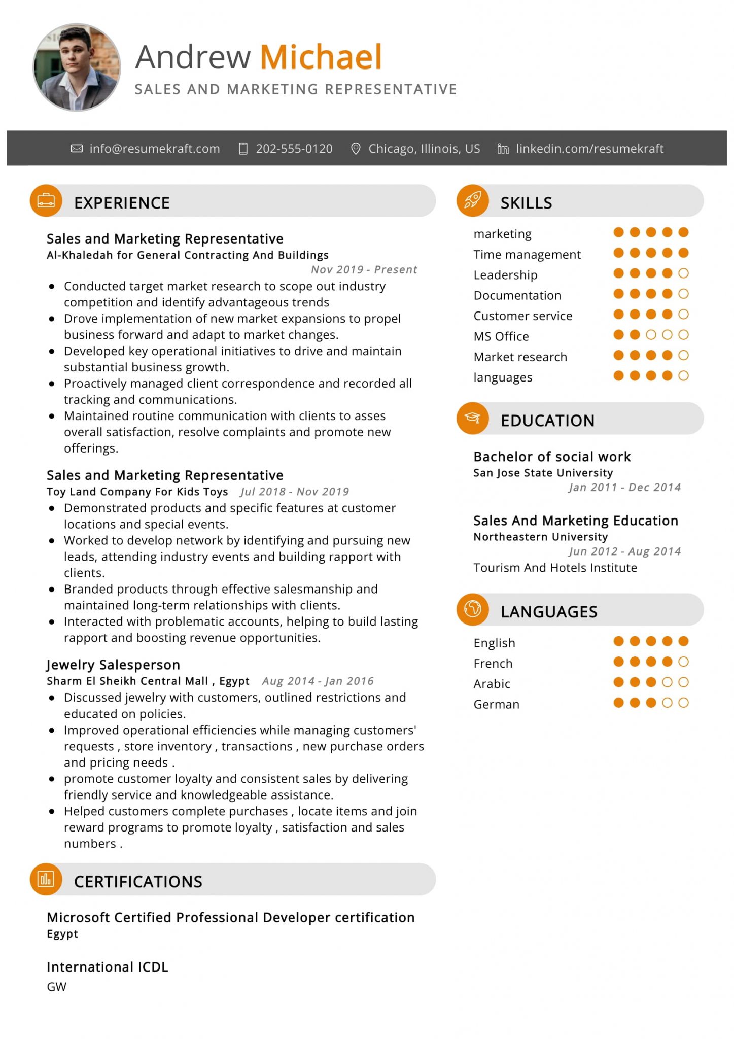 Sales and Marketing Resume Samples 2023 ResumeKraft