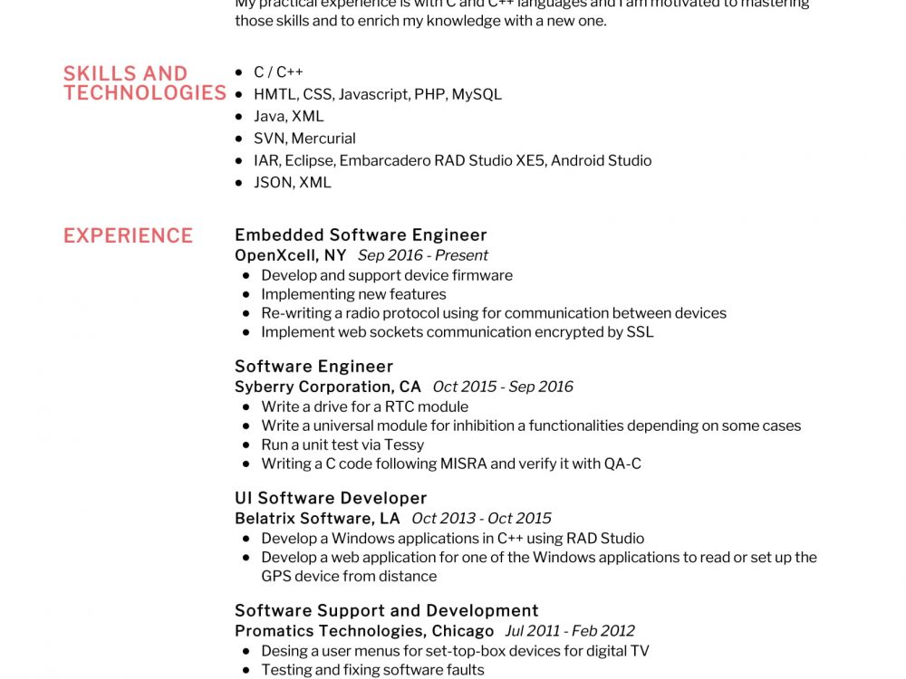 Software Developer Resume Example In 2024 - Resumekraft