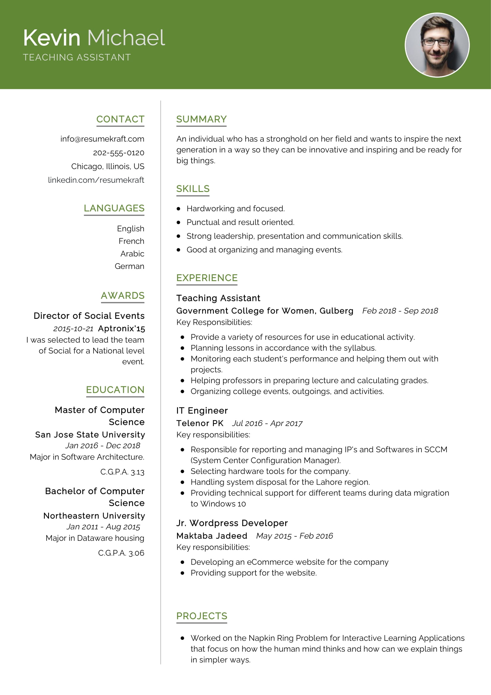 professional summary for resume teacher assistant