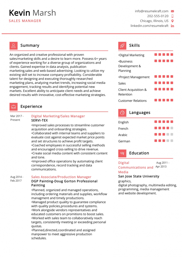 How to Write a Perfect Resume for a Manager Position 2022 - ResumeKraft