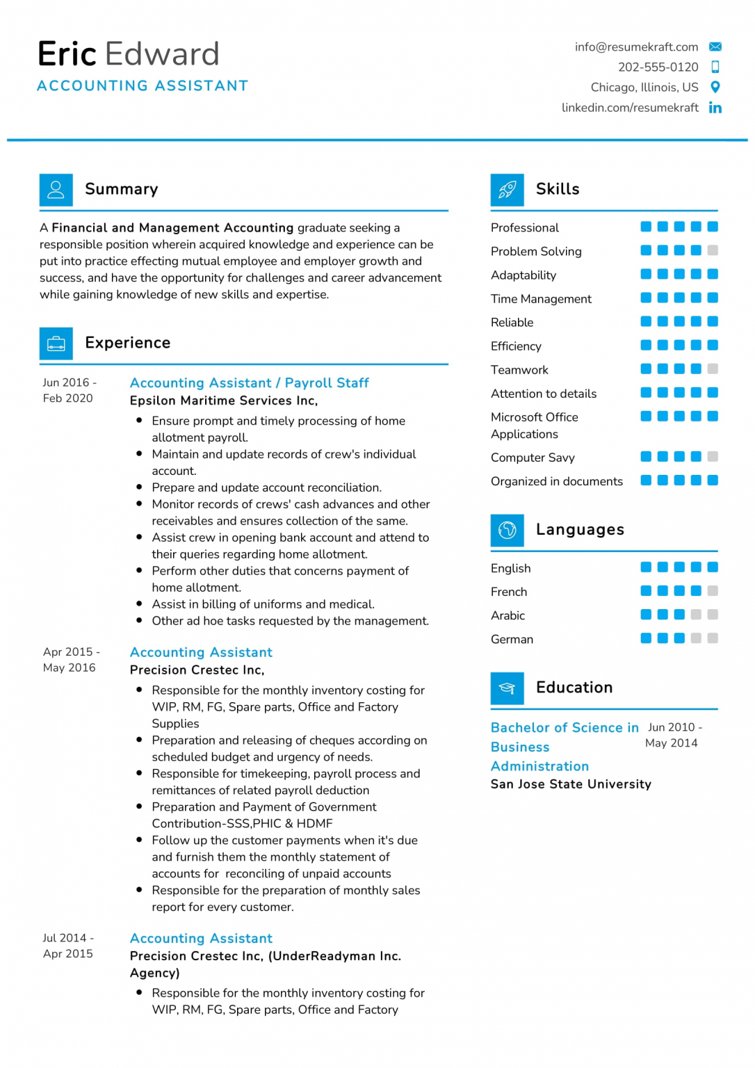 Top 20 Accounts Assistant Resume Skills In 2024 ResumeKraft   Image 3 1086x1536 