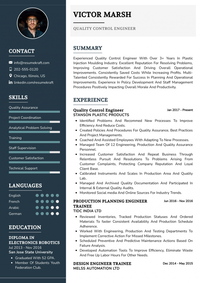 Top 20 Quality Engineer Resume Skills In 2024 ResumeKraft   Image 31 768x1087 